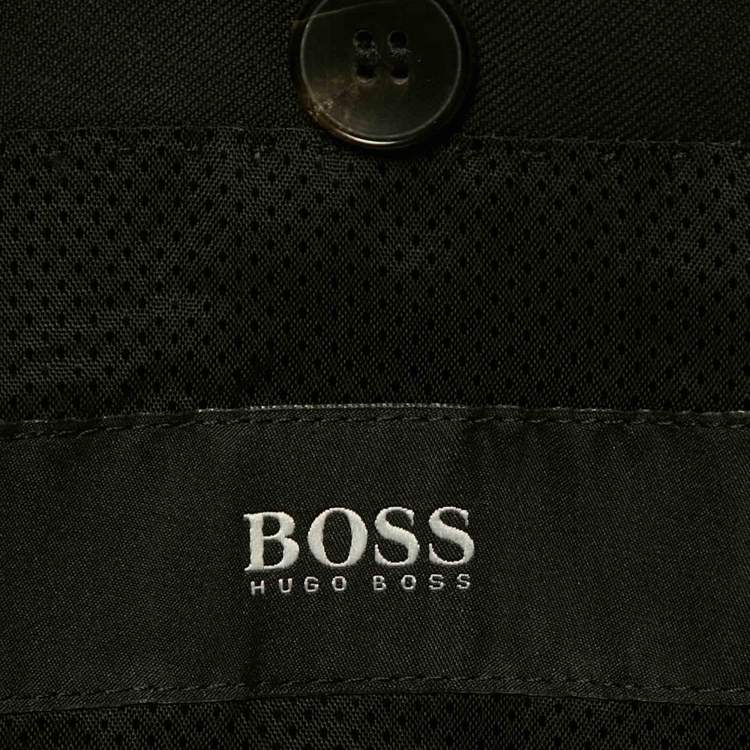 مملوكة مسبقًا Boss By Hugo Boss Black Gabardine Regular Fit Suit XXL
