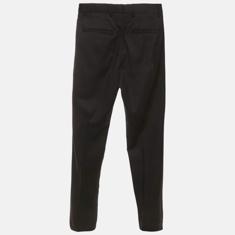 Pre Owned Boss By Hugo Boss Black Gabardine Regular Fit Pants XS