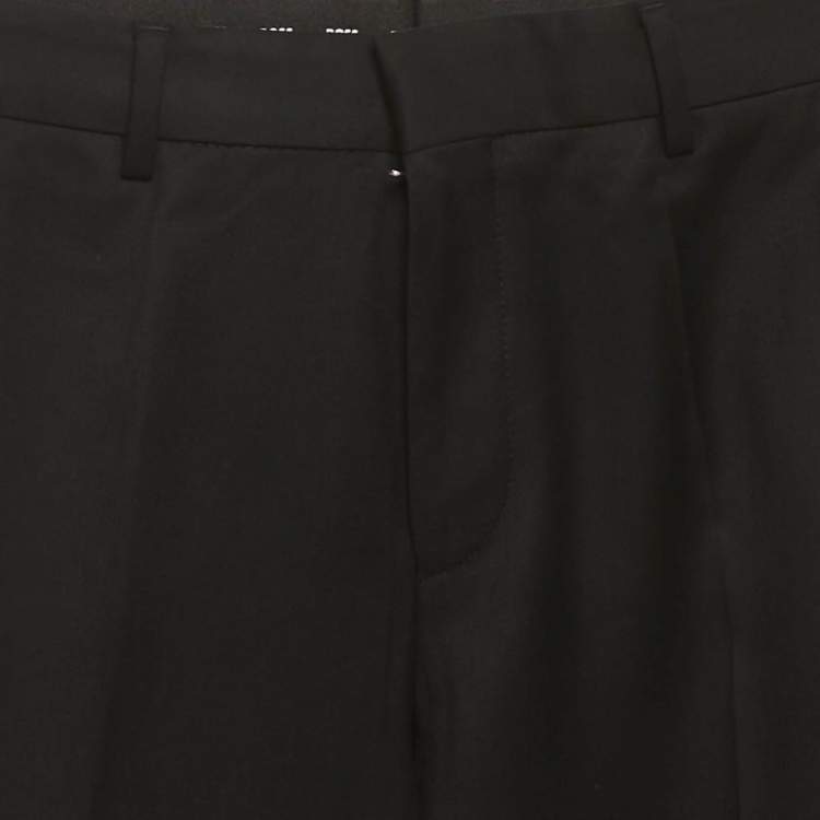 Pre Owned Boss By Hugo Boss Black Gabardine Regular Fit Pants XS