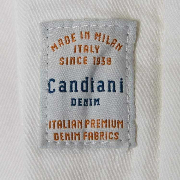 Pre Owned Boss By Hugo Boss White Denim Delaware Slim Jeans M/Waist 31"