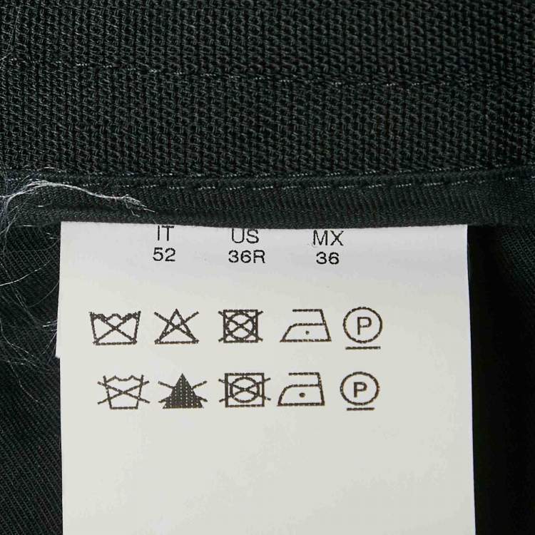 Pre Owned Boss By Hugo Boss Black Wool Blend Trousers  XL/Waist 36"