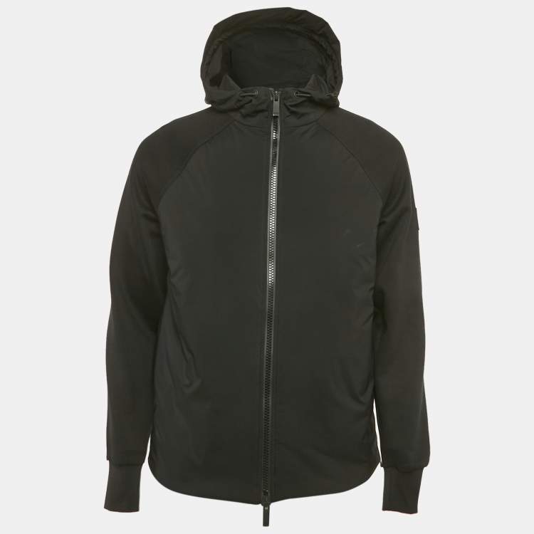 Pre Owned Boss By Hugo Boss Black Cotton and Nylon Zip-Up Steele Jacket S