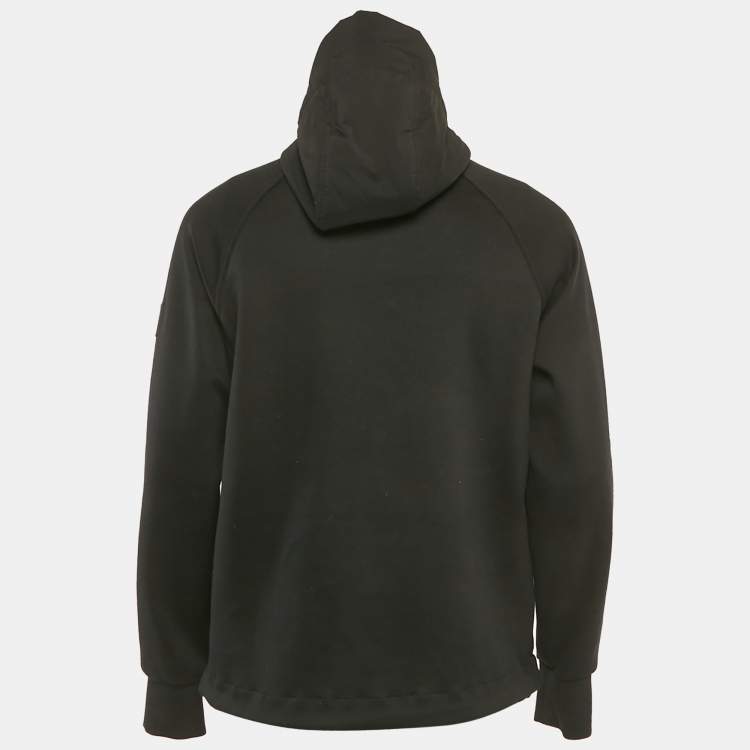 Pre Owned Boss By Hugo Boss Black Cotton and Nylon Zip-Up Steele Jacket S