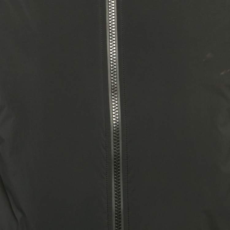 Pre Owned Boss By Hugo Boss Black Cotton and Nylon Zip-Up Steele Jacket S