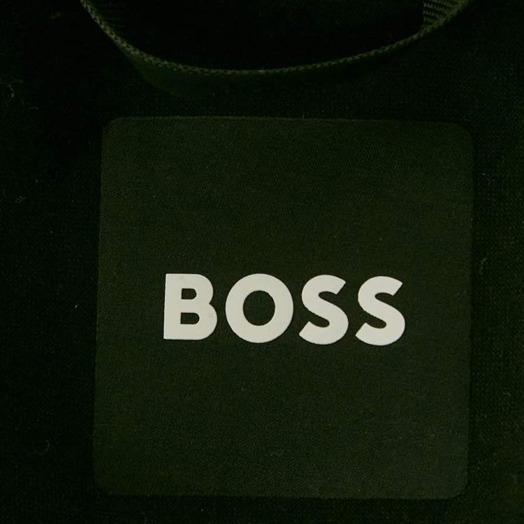 Pre Owned Boss By Hugo Boss Black Cotton and Nylon Zip-Up Steele Jacket S