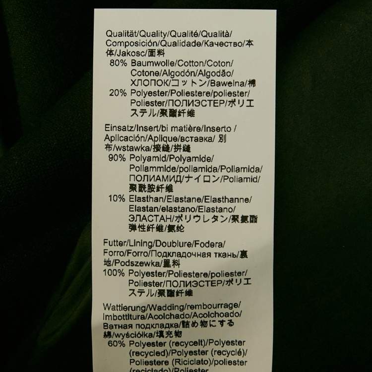 Pre Owned Boss By Hugo Boss Black Cotton and Nylon Zip-Up Steele Jacket S