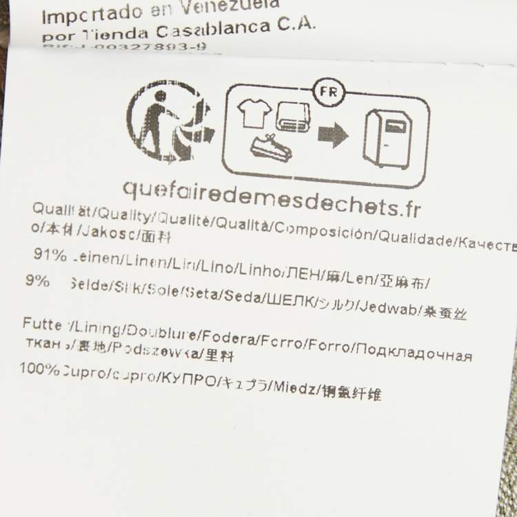 مملوكة مسبقًا Boss By Hugo Boss Light Green Linen Blend Regular Fit Blazer S