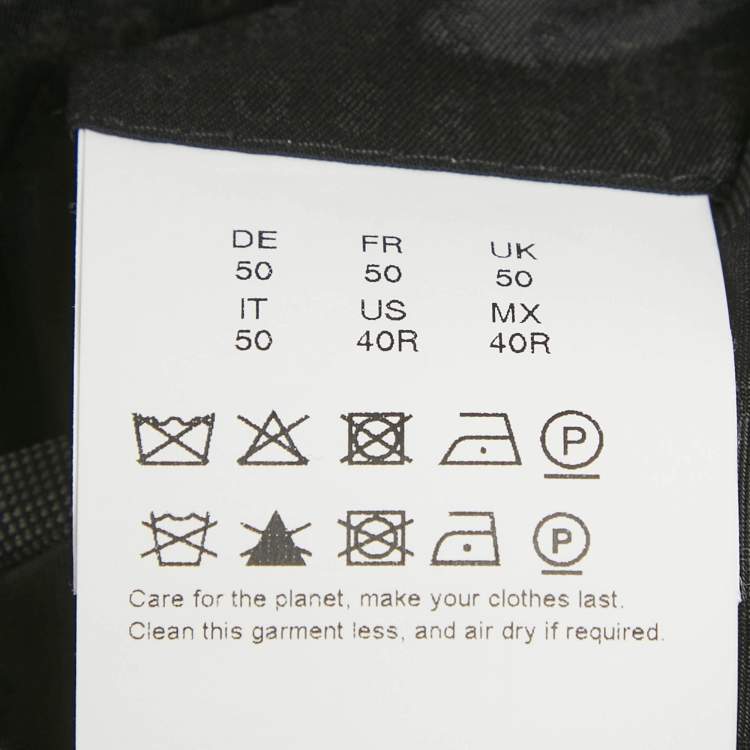 Pre Owned Boss By Hugo Boss Grey Check Wool Blazer & Pant Suit L