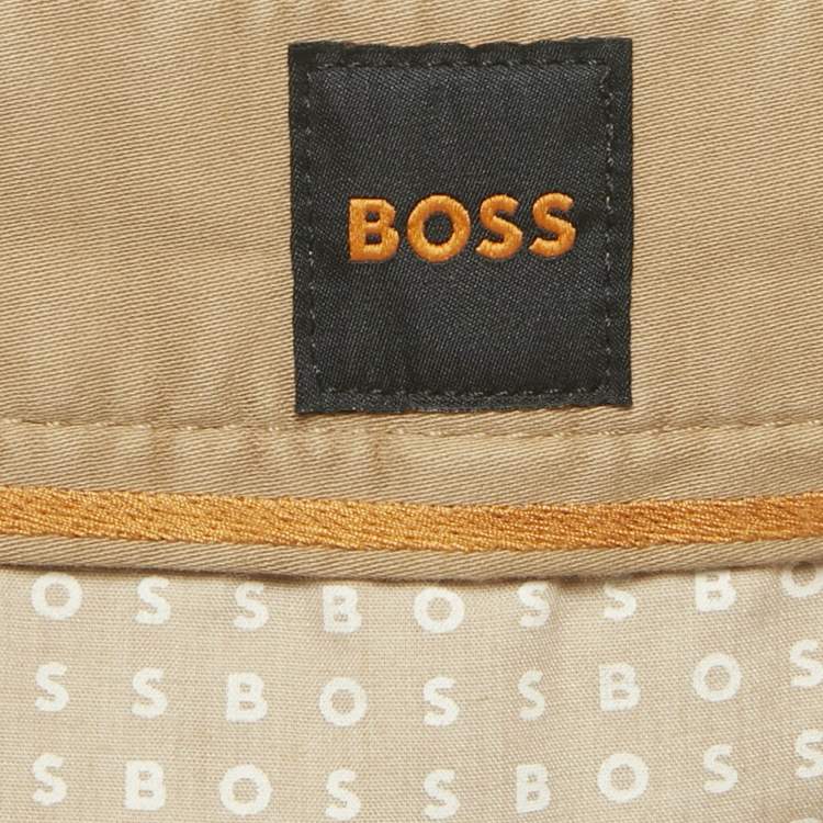 Pre Owned Boss By Hugo Boss Brown Tapered Fit Chino Pants L/Waist 34"