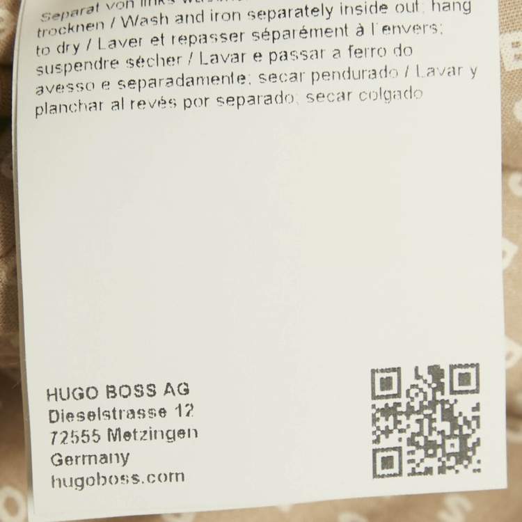 Pre Owned Boss By Hugo Boss Brown Tapered Fit Chino Pants L/Waist 34"