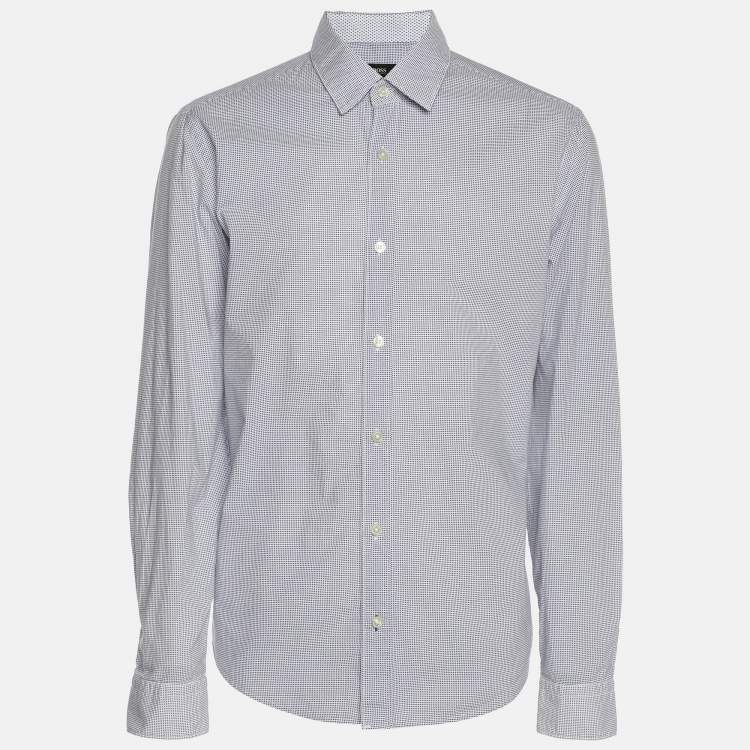 مملوكة مسبقًا Boss By Hugo Boss Light Blue Cotton Long Sleeve Shirt M