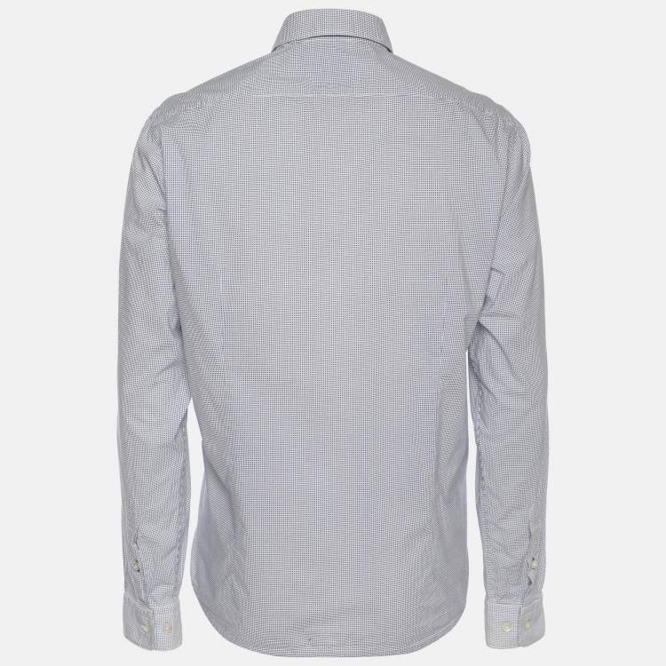 مملوكة مسبقًا Boss By Hugo Boss Light Blue Cotton Long Sleeve Shirt M