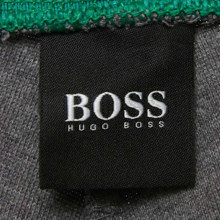 Pre Owned Boss By Hugo Boss Grey Cotton Track Pants M