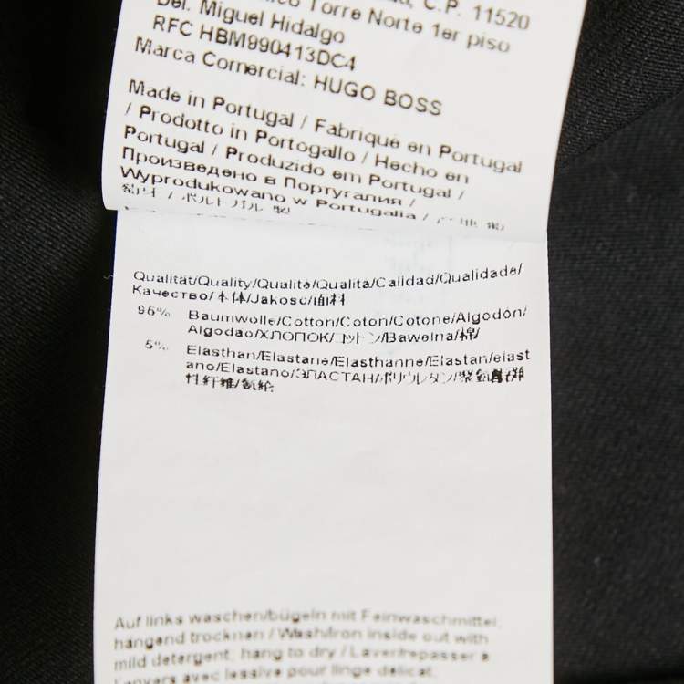 Pre Owned Boss By Hugo Boss Black Logo Print Jersey T-Shirt L