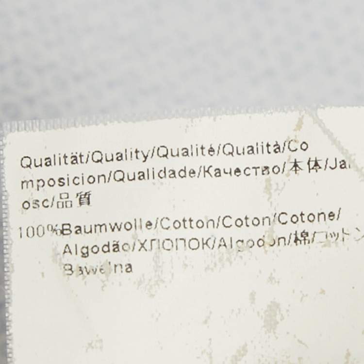 Pre Owned Boss by Hugo Boss Blue Cotton Full Sleeve Slim Fit Shirt S