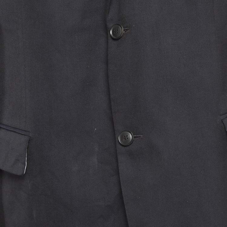 Pre Owned Boss By Hugo Boss Navy Blue Wool Guabello Biotech Regular Fit Blazer XXXL