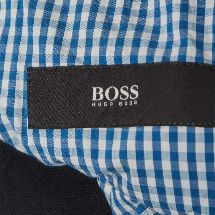 Pre Owned Boss By Hugo Boss Navy Blue Wool Guabello Biotech Regular Fit Blazer XXXL