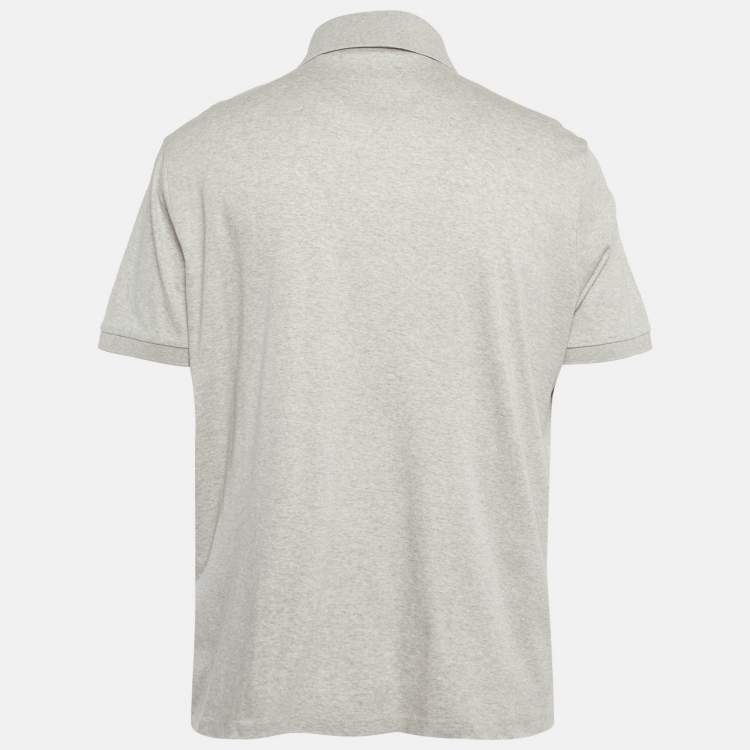 Pre Owned Boss By Hugo Boss Grey Jersey Polo T-Shirt L