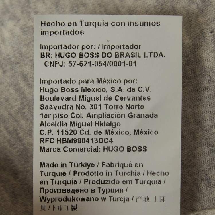 Pre Owned Boss By Hugo Boss Grey Jersey Polo T-Shirt L