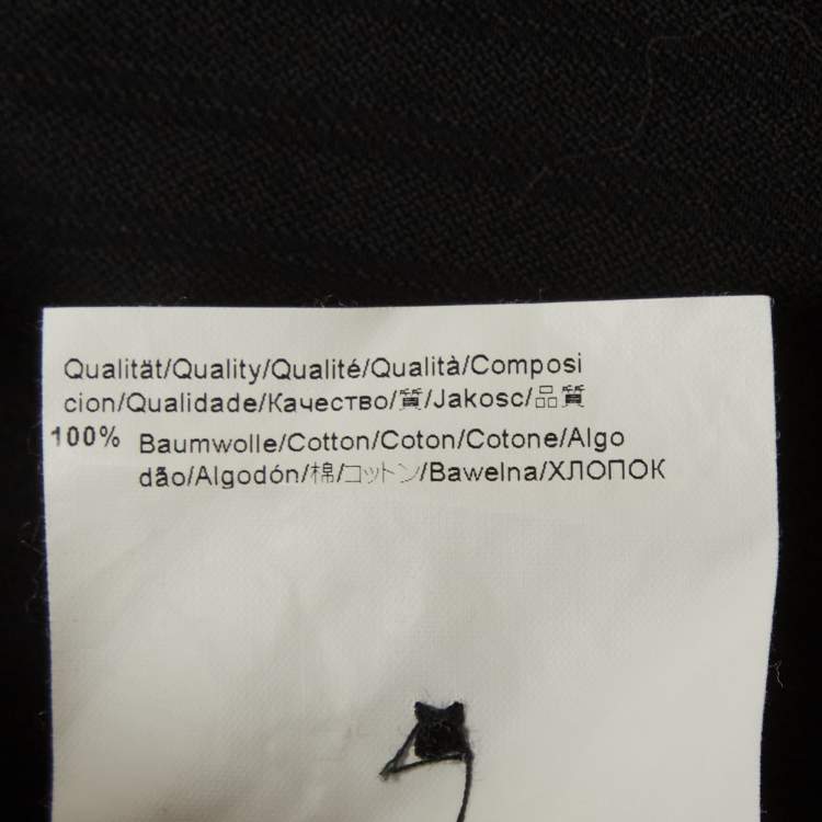 مملوكة مسبقًا Boss By Hugo Boss Black Striped Cotton Slim Fit Shirt M