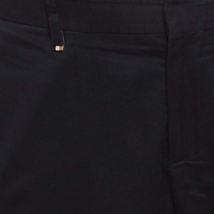 Pre Owned Boss By Hugo Boss Blue Gabardine Trousers  XL/Waist 36"