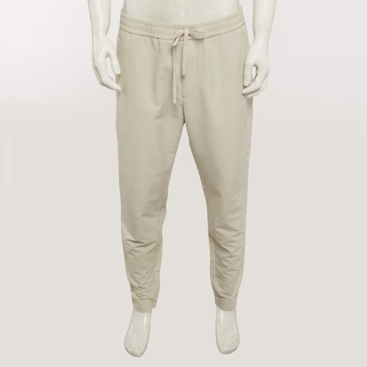 Pre Owned Boss By Hugo Boss Sage Green Synthetic T-Flex Pants L