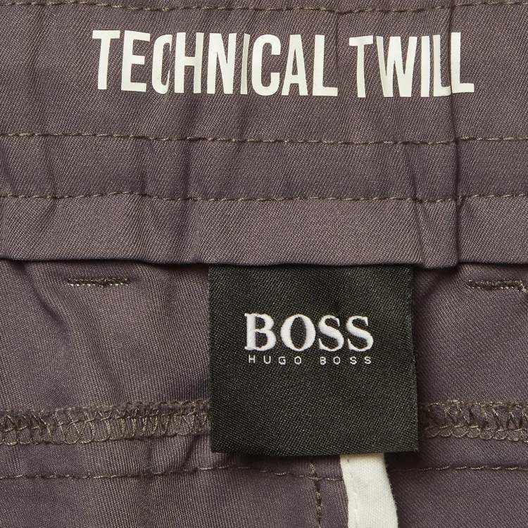 Pre Owned Boss By Hugo Boss Grey Technical Twill Spectre Shorts XXL