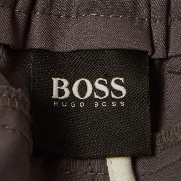 Pre Owned Boss By Hugo Boss Grey Technical Twill Spectre Shorts XXL