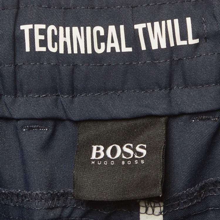 Pre Owned Boss By Hugo Boss Blue Technical Twill Litt Shorts XXL