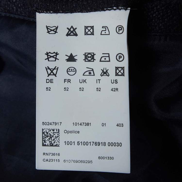 Pre Owned Boss By Hugo Boss Navy Blue Wool Button Front Jacket XL