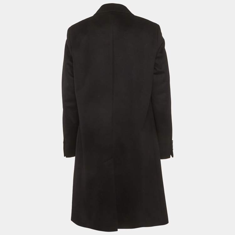 Pre Owned Boss By Hugo Boss Black Wool Felt Morgan Coat XL