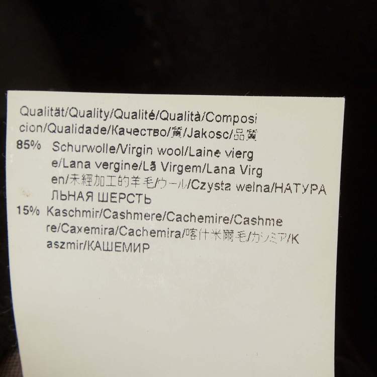 Pre Owned Boss By Hugo Boss Black Wool Felt Morgan Coat XL