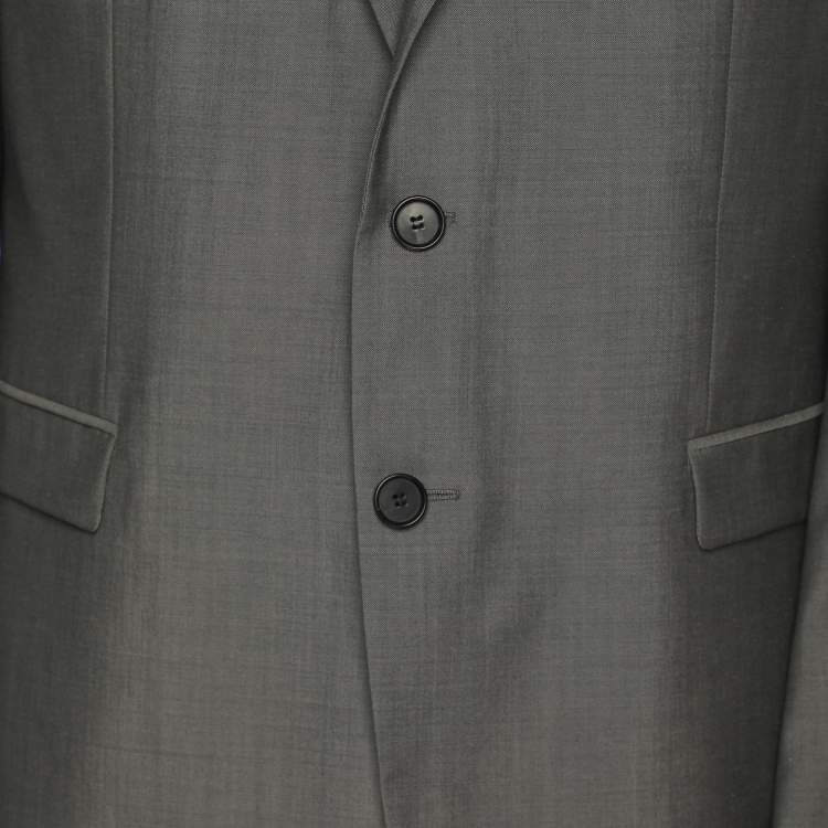 مملوكة مسبقًا Boss By Hugo Boss Grey Virgin Wool Blazer and Pants Suit XXL