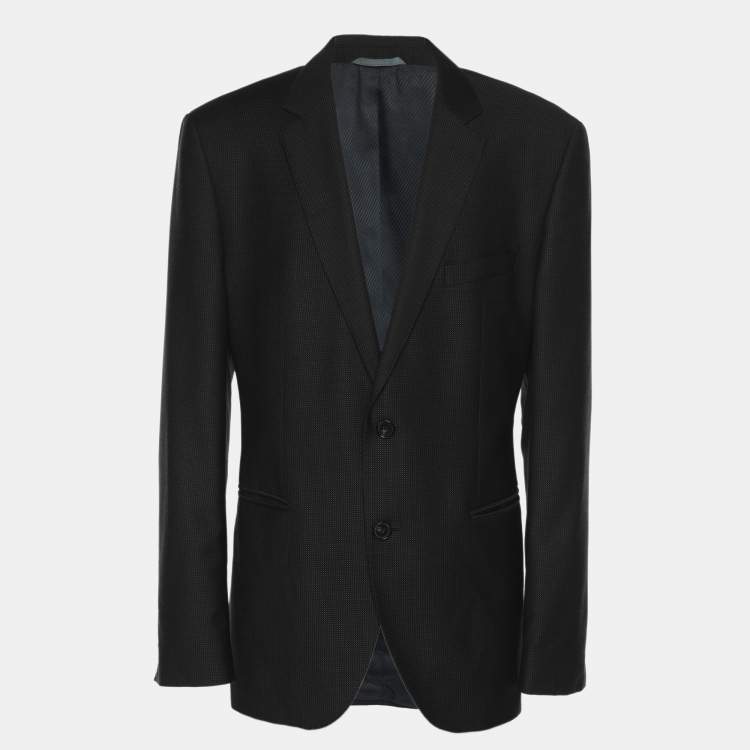 مملوكة مسبقًا Boss By Hugo boss Midnight Blue Virgin Wool Single Breasted Blazer XL