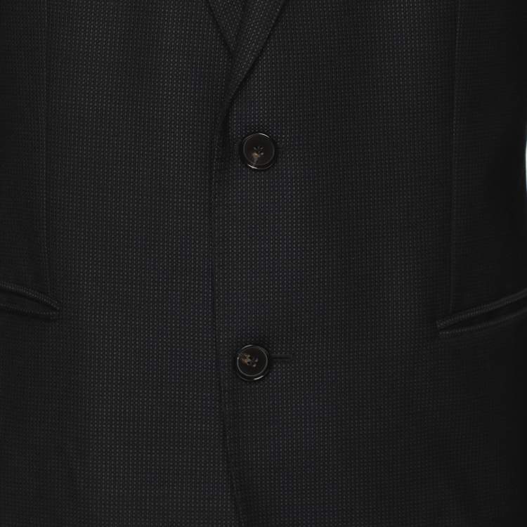 مملوكة مسبقًا Boss By Hugo boss Midnight Blue Virgin Wool Single Breasted Blazer XL