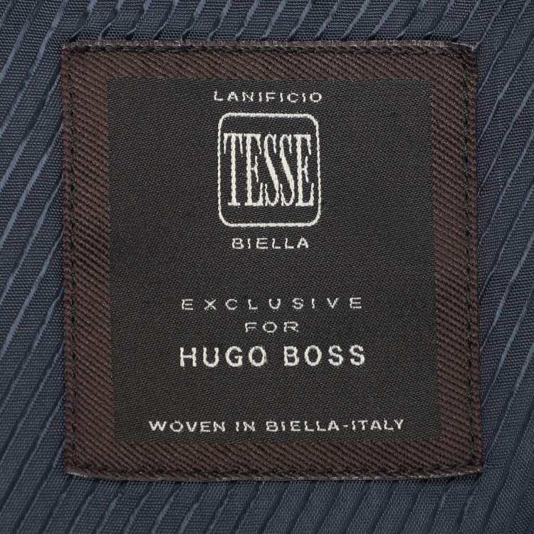 مملوكة مسبقًا Boss By Hugo boss Midnight Blue Virgin Wool Single Breasted Blazer XL