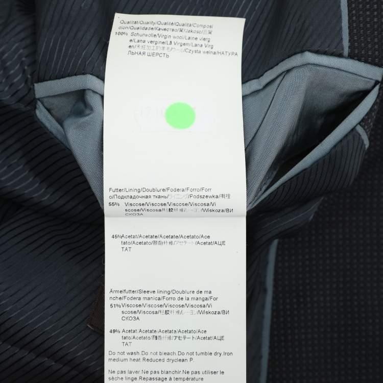 مملوكة مسبقًا Boss By Hugo boss Midnight Blue Virgin Wool Single Breasted Blazer XL