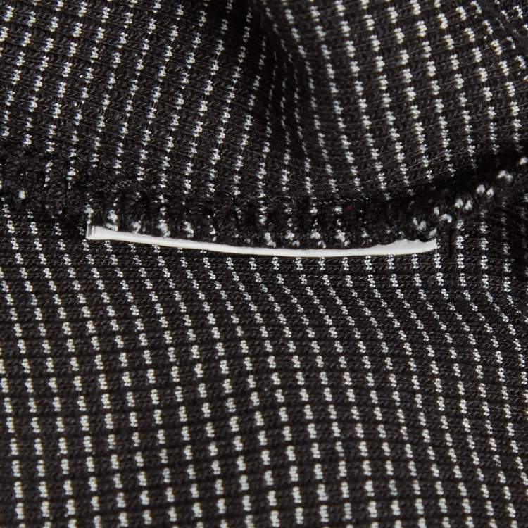 Pre Owned Boss By Hugo Boss Black Mesh Jersey Polo T-Shirt L