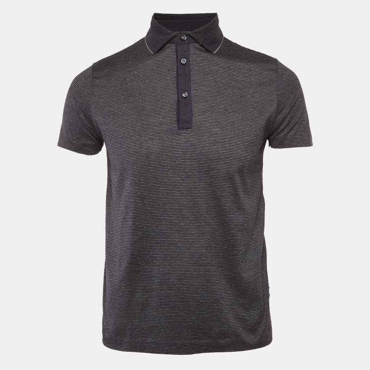 Pre Owned Boss By Hugo Boss Blue Jersey Teatina Polo T-Shirt S