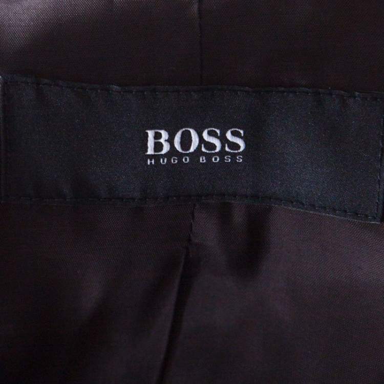 Pre Owned Boss By Hugo Boss Brown Wool and Cashmere The Task9 Overcoat 2XL