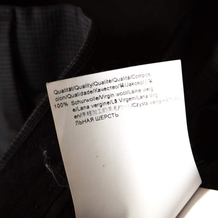 Pre Owned Boss By Hugo Boss Grey Wool Regular Fit Trousers L 