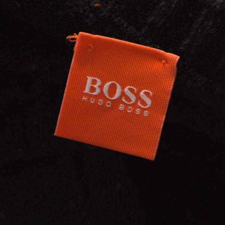 Pre Owned Boss by Hugo Boss Charcoal Grey Wool Sweater L