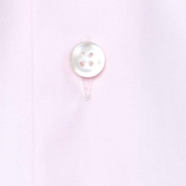 Pre Owned Boss By Hugo Boss Light Pink Cotton Regular Fit Enzo Shirt M