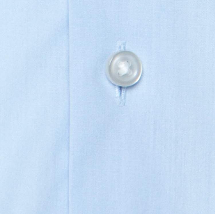 Pre Owned Boss By Hugo Boss Light Blue Cotton Regular Fit Eraldin Shirt M