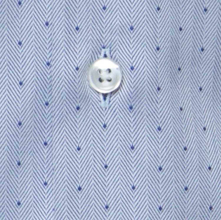 Pre Owned Boss By Hugo Boss Blue and White Woven Cotton Gerald Shirt M