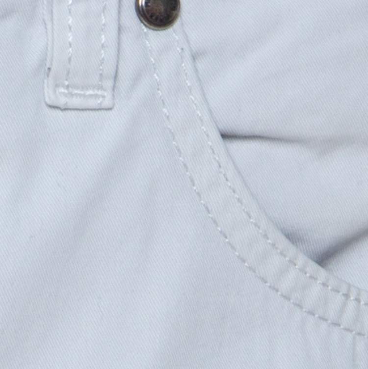 Pre Owned Boss by Hugo Boss White Cotton Regular Fit Maine Chinos M