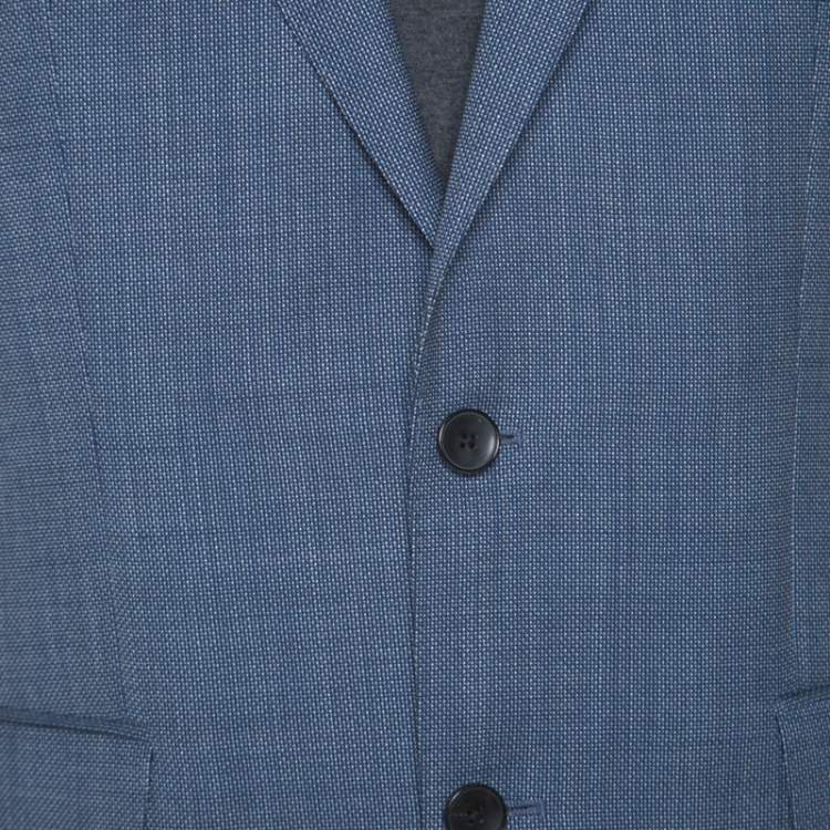 Pre Owned Boss By Hugo Boss Blue Wool Jeen Blazer L