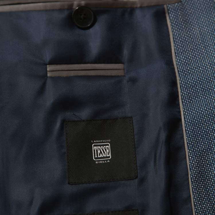 Pre Owned Boss By Hugo Boss Blue Wool Jeen Blazer L