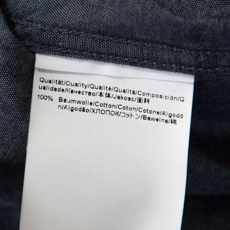 Pre Owned Boss By Hugo Boss Bicolor Printed Bersh Slim Fit Shirt M