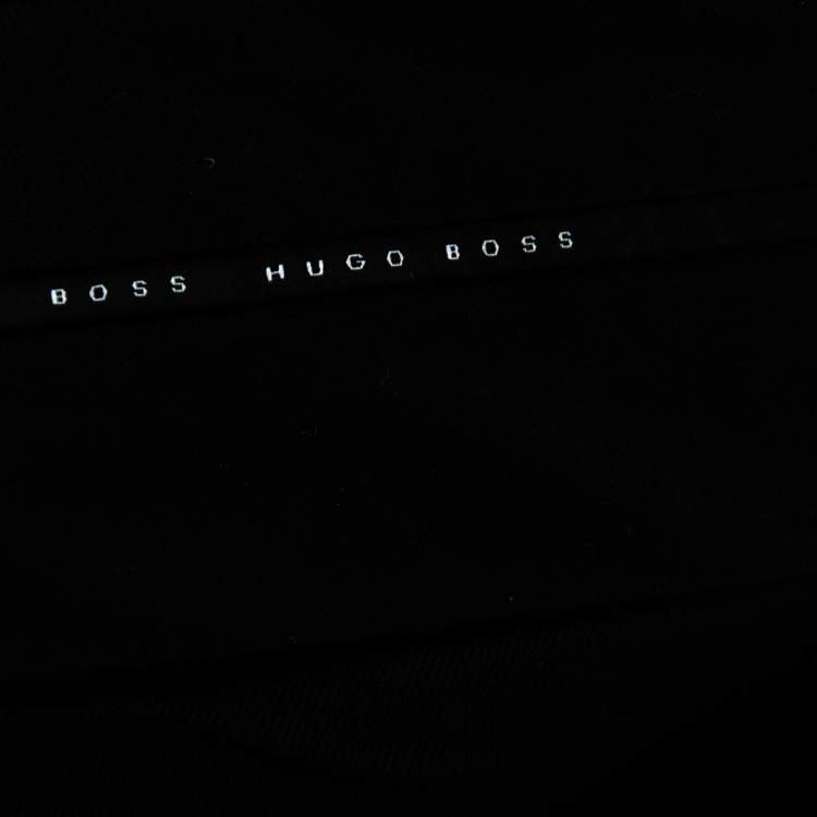 Pre Owned Boss By Hugo Boss Black Check Patterned Wool Pants L 